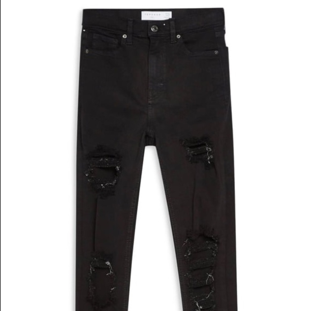 Topshop Jamie high rise black skinny jeans